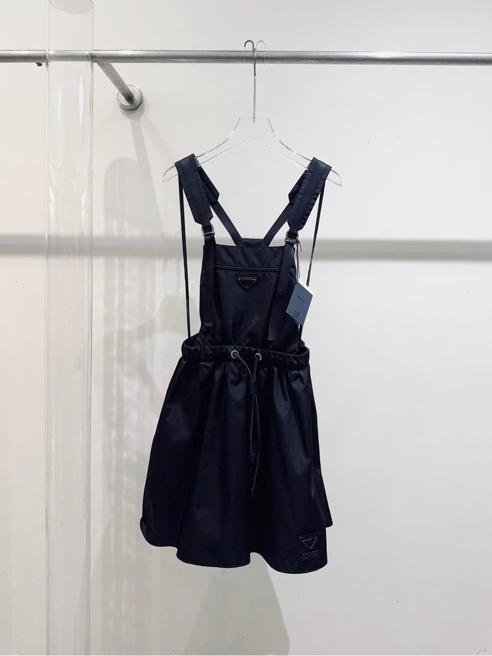 Prada Black Pinafore Dress with Adjustable Straps